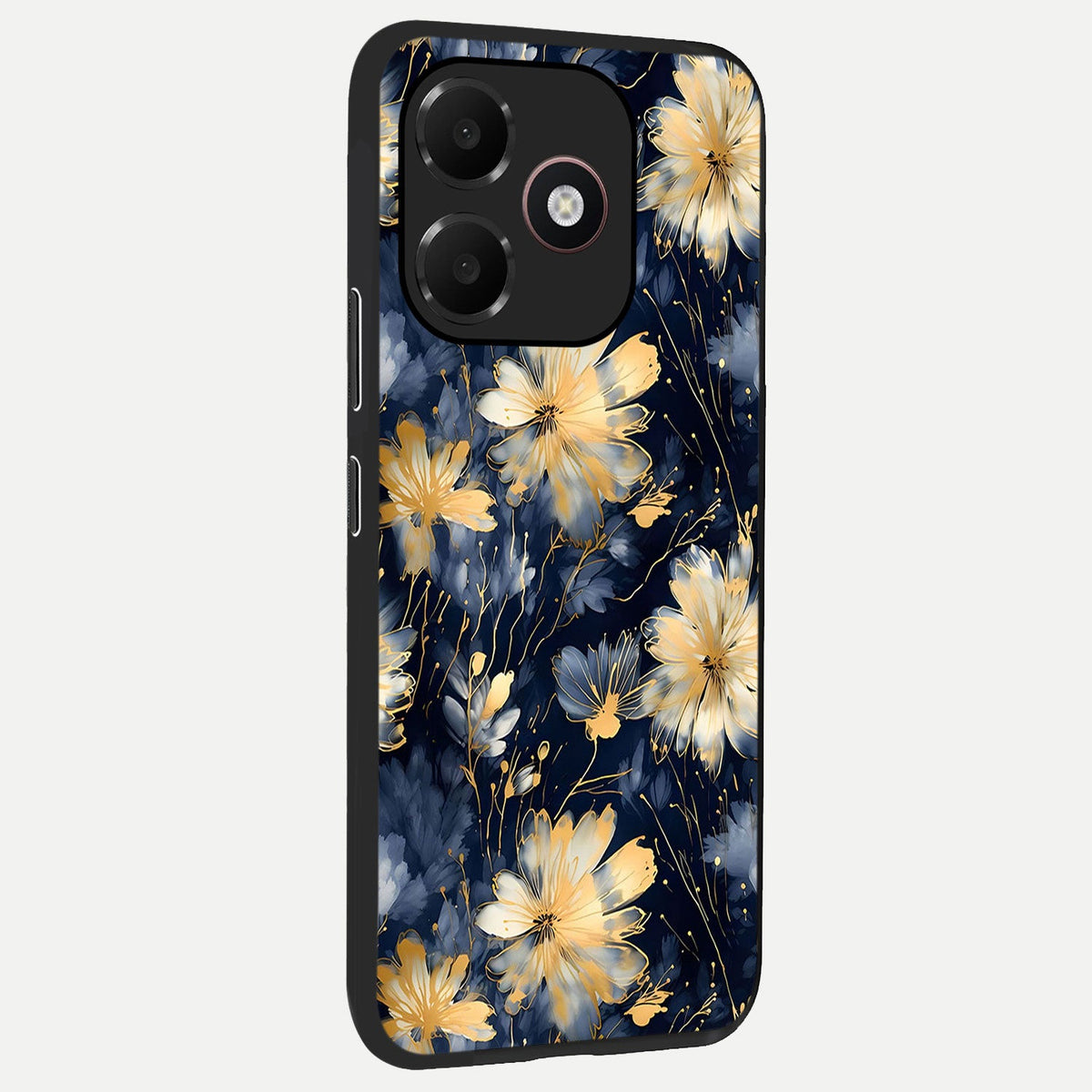 Royal Petal Dream back cover For Oppo A6C 5G slim fit glass case with vibrant aesthetic design