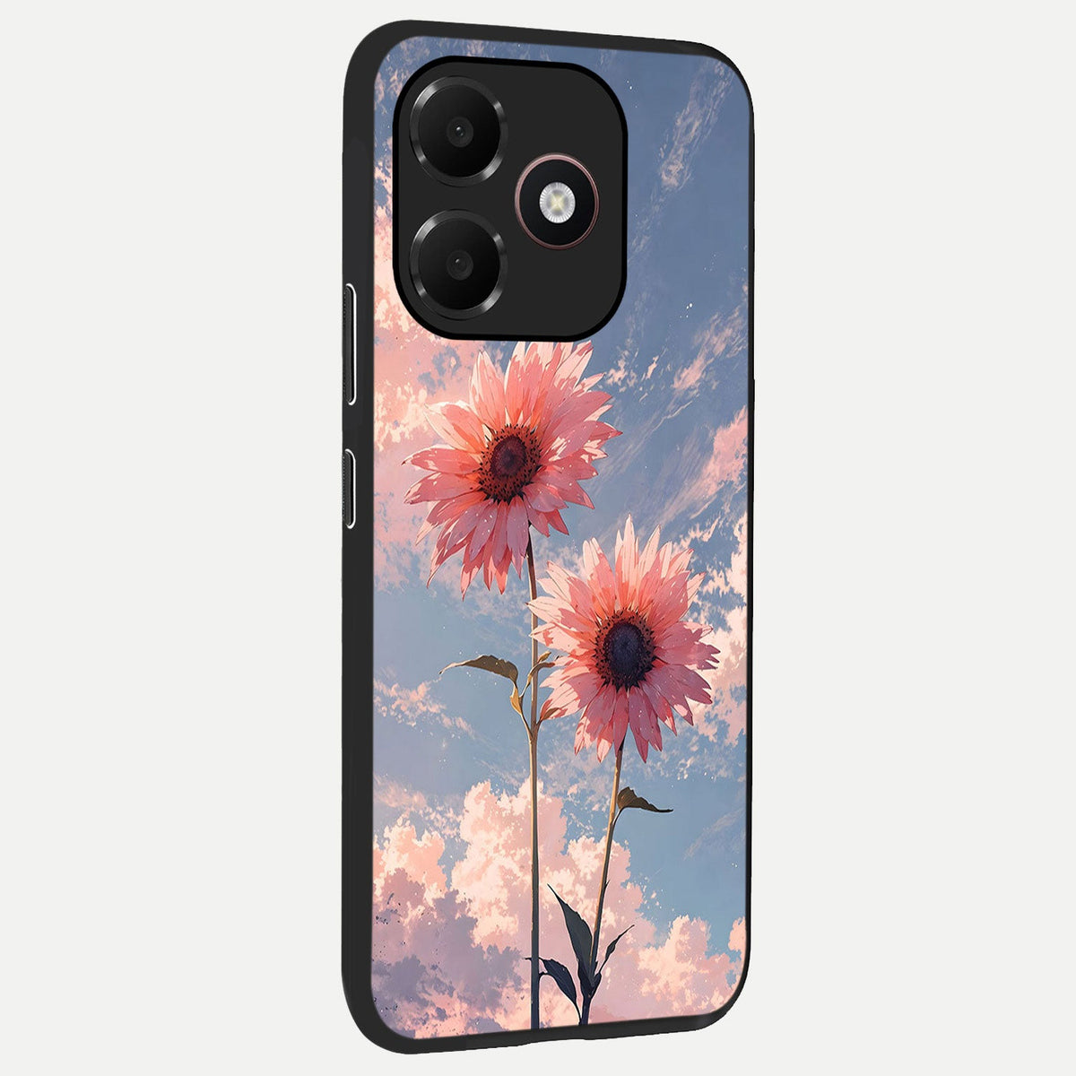 Sun Moon Balance back cover For Oppo A6C 5G slim fit glass case with vibrant aesthetic design