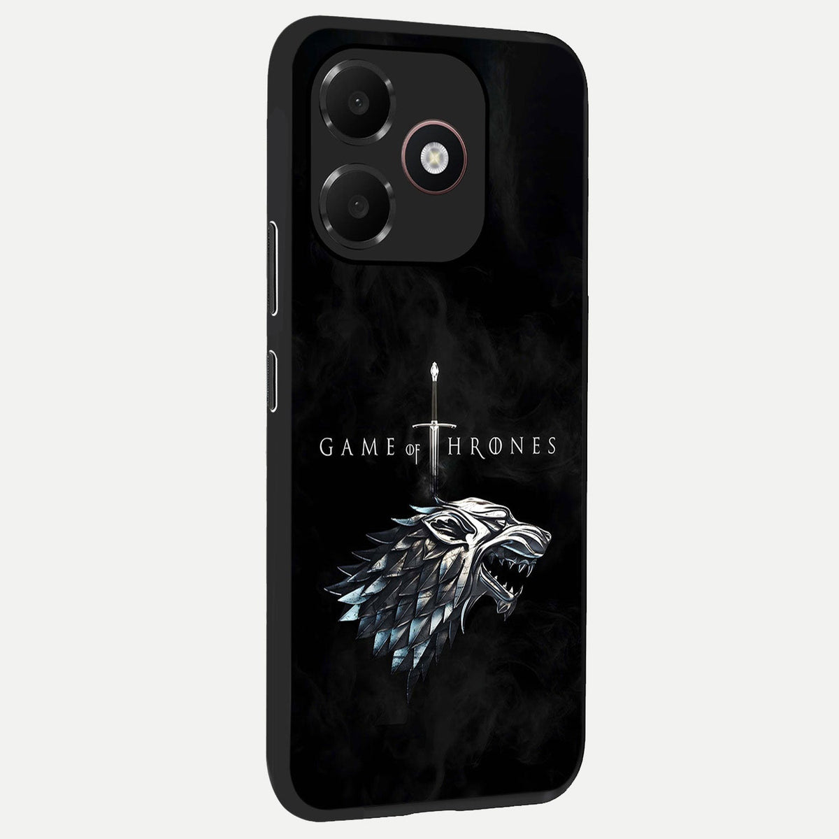 Throne Wolf Legacy back cover For Oppo A6C 5G slim fit glass case with vibrant aesthetic design