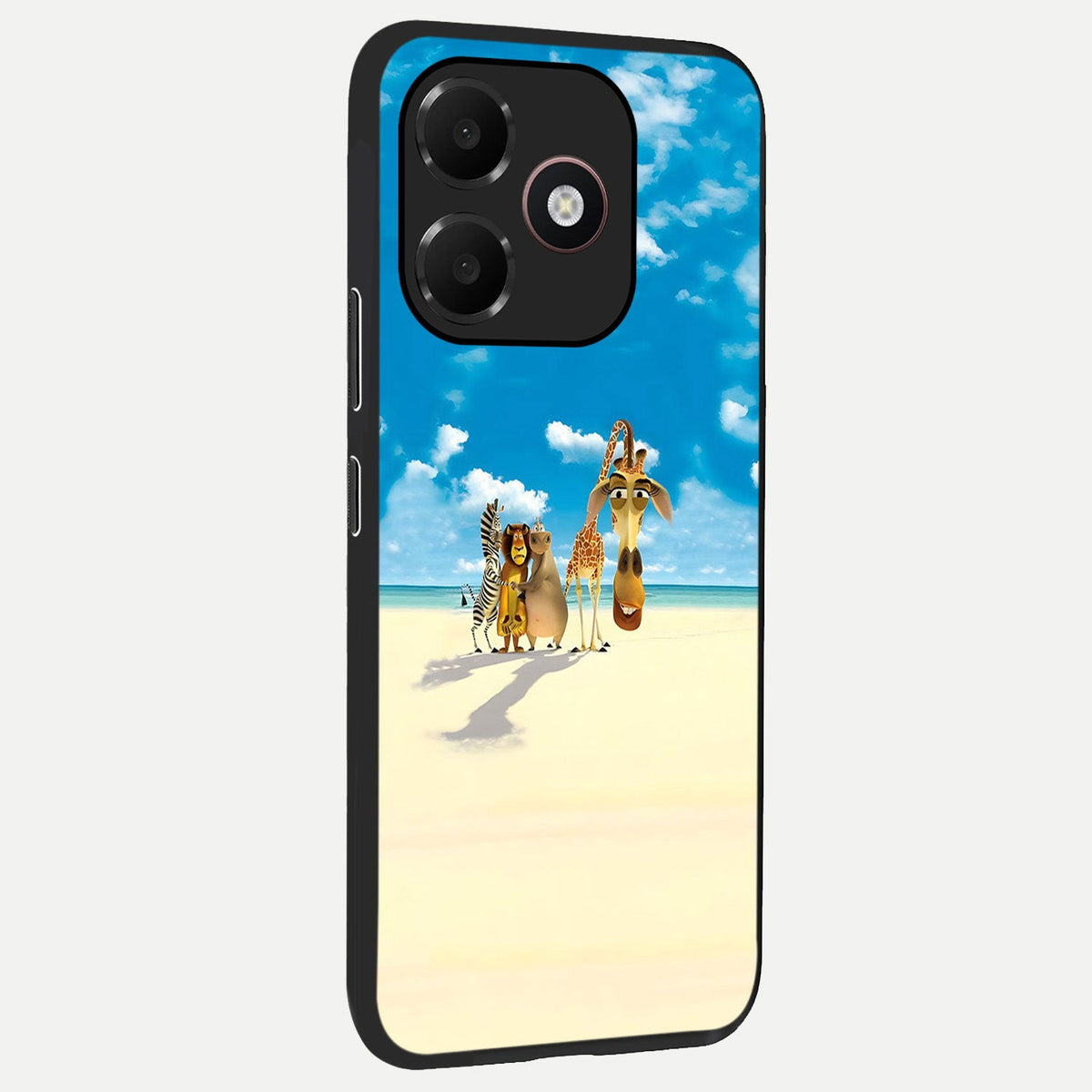 Tropical Fun Squad back cover For Oppo A6C 5G slim fit glass case with vibrant aesthetic design