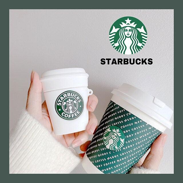 STAR-BUCKS WHITE SILICONE AIRPODS CASE COVER FOR 1/2,3 AND AIRPODS PRO