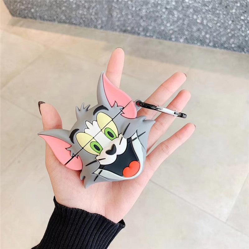 TOM & JERRY SILICONE AIRPODS CASE COVER FOR 1/2, 3 AND AIRPODS PRO