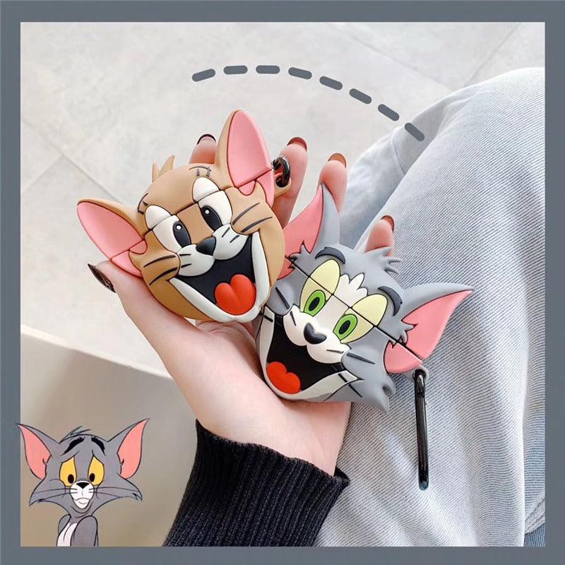 TOM & JERRY SILICONE AIRPODS CASE COVER FOR 1/2, 3 AND AIRPODS PRO