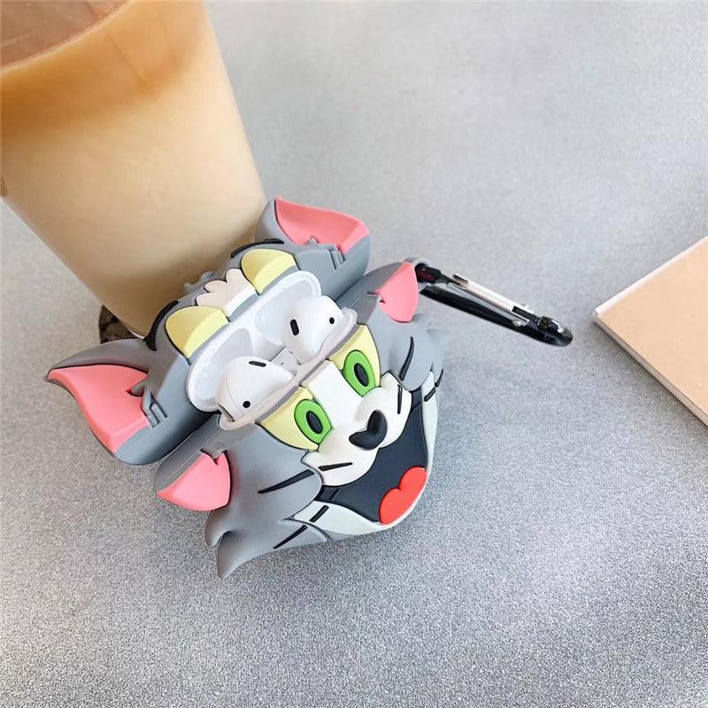 TOM & JERRY SILICONE AIRPODS CASE COVER FOR 1/2, 3 AND AIRPODS PRO