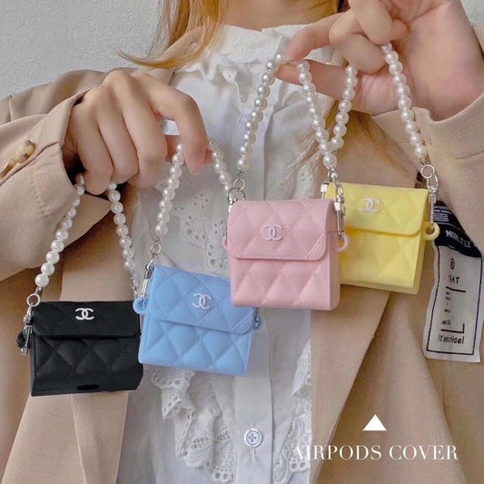Cute Protective Airpods Case Cover With Chain For Airpods 1/2, Airpods Pro