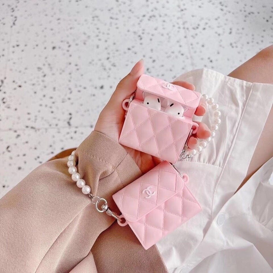 Cute Protective Airpods Case Cover With Chain For Airpods 1/2, Airpods Pro