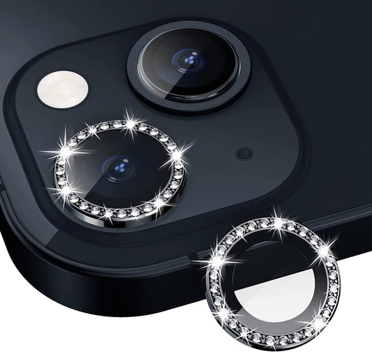 iPhone 15 Series Diamond Camera Lens tector for Apple  | HD Clear Real Glass tection + Metal Alloy Full Fit Lens Ring Cover