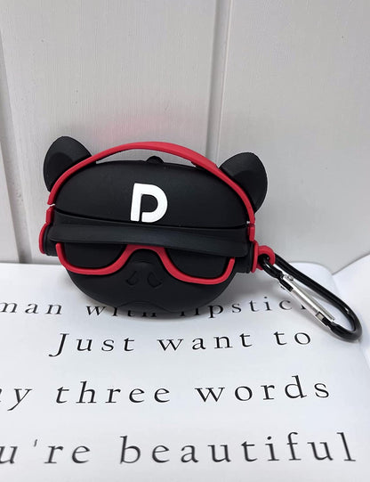 RED DJ BULL DOG SILICONE AIRPODS CASE COVER FOR AIRPODS PRO 2
