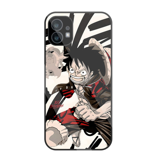 Angry Luffy Glass Case For Nothing Phone 1