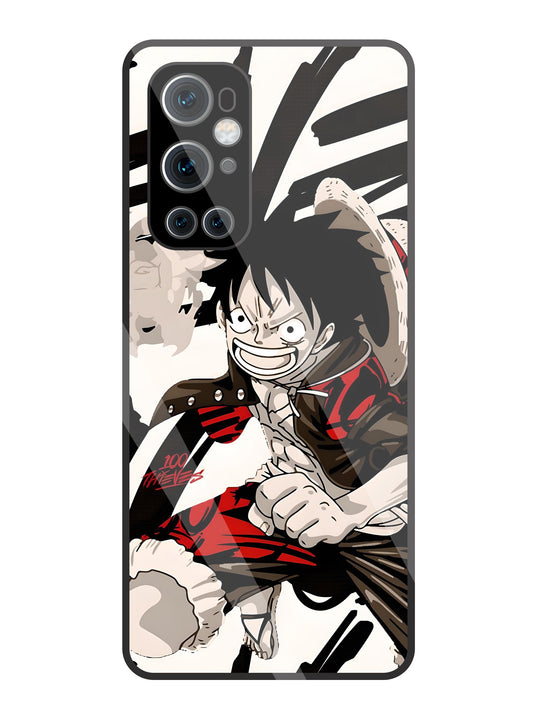 Angry Luffy Glass Case For Oneplus 9 Pro