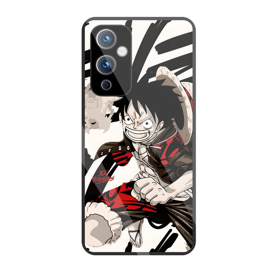 Angry Luffy Glass Case For OnePlus 9