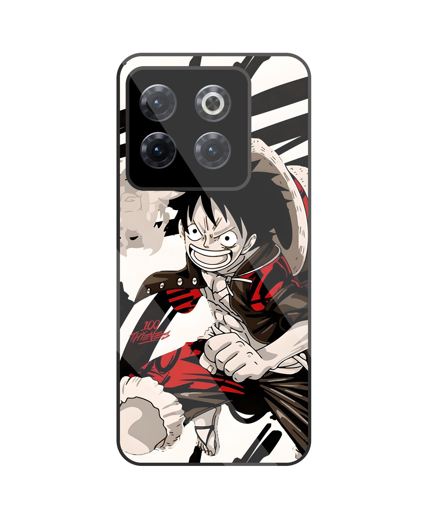 Angry Luffy Glass Case For OnePlus 10T