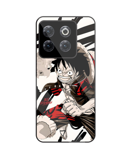 Angry Luffy Glass Case For OnePlus 10T
