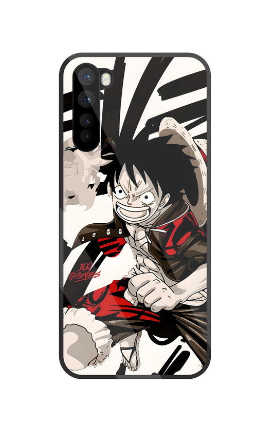 Angry Luffy Glass Case For OnePlus Nord