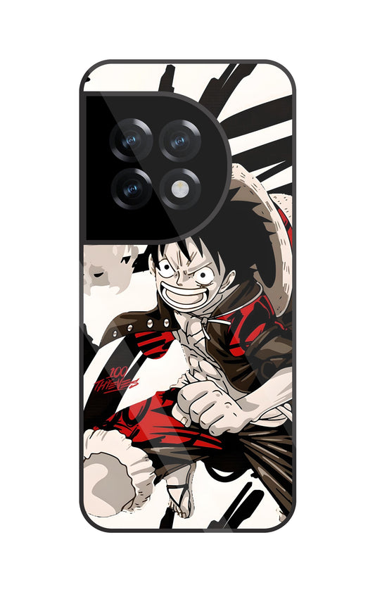 Angry Luffy Glass Case For OnePlus 11R