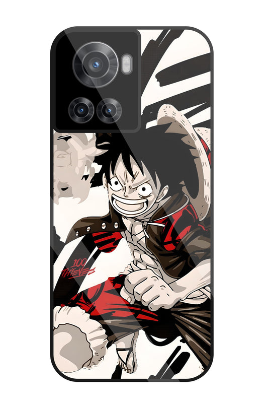 Angry Luffy Glass Case For OnePlus 10R