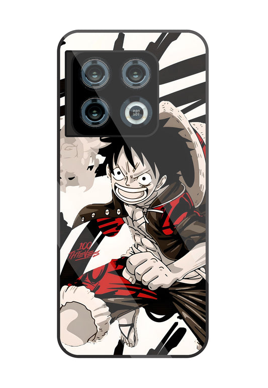 Angry Luffy Glass Case For OnePlus 10 Pro