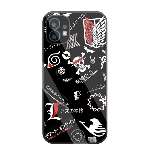 Anime Symbol Glass Case For Nothing Phone 1