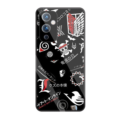 Anime Symbol Glass Case For OnePlus 9