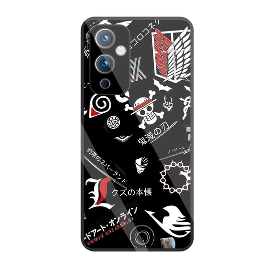 Anime Symbol Glass Case For OnePlus 9