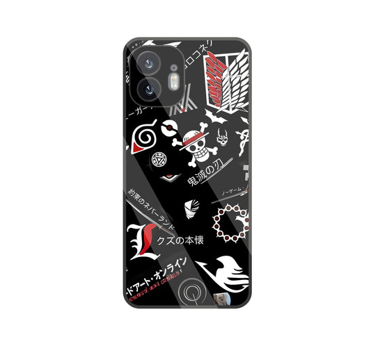Anime Symbol Glass Case For Nothing Phone 2