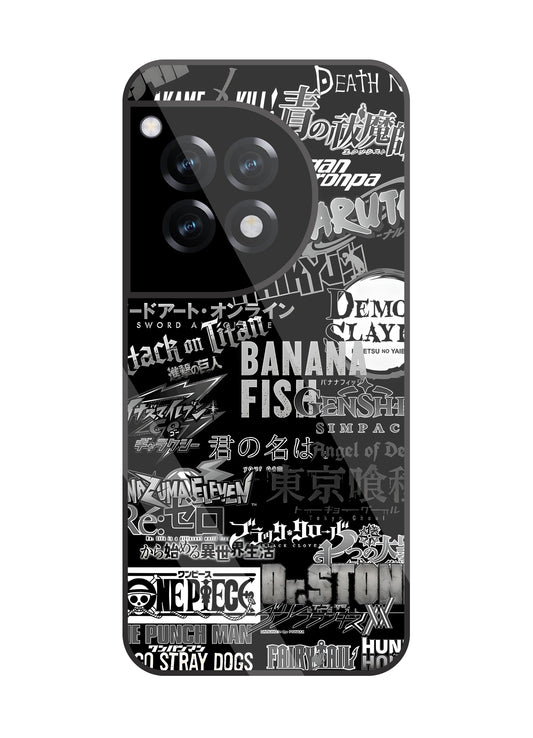 Anime Mashup Glass Case For OnePlus 12R