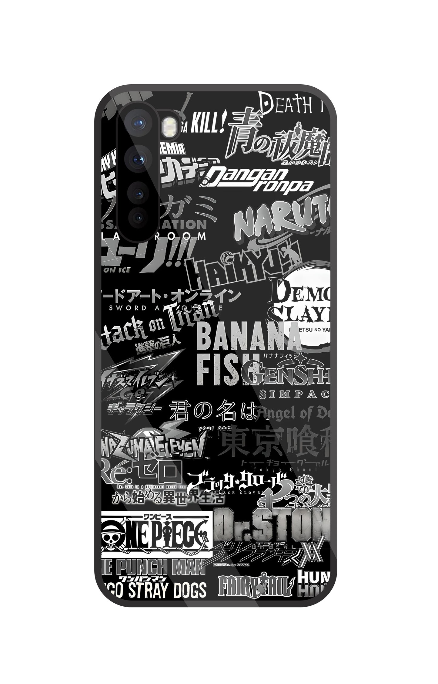Anime Mashup Glass Case For Oneplus Nord