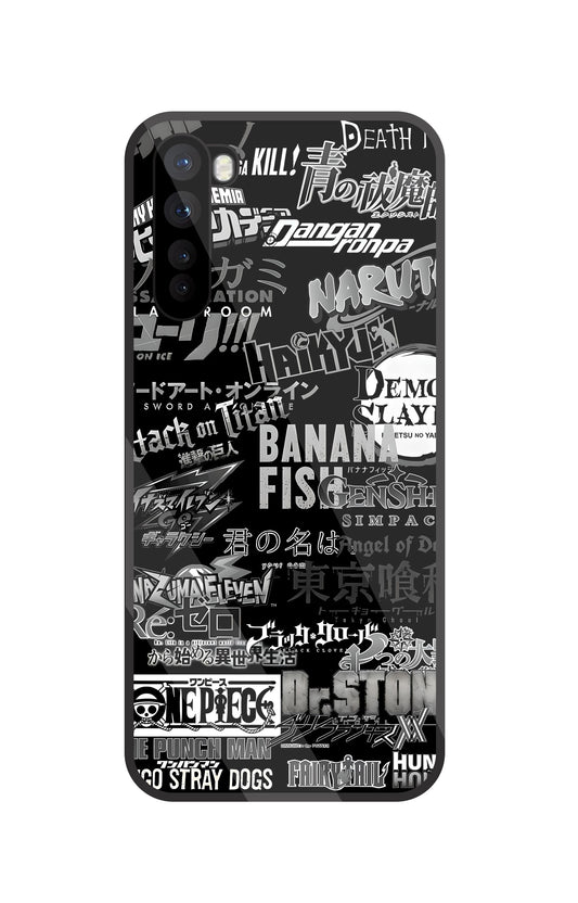 Anime Mashup Glass Case For Oneplus Nord