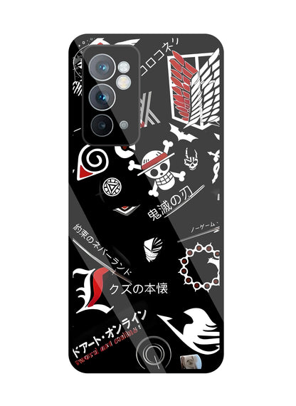 Anime Symbol Glass Case For OnePlus 9RT