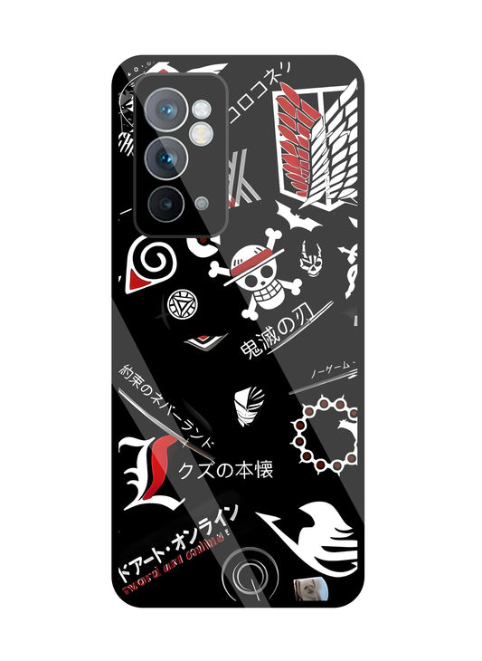 Anime Symbol Glass Case For OnePlus 9RT