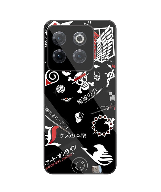 Anime Symbol Glass Case For OnePlus 10T