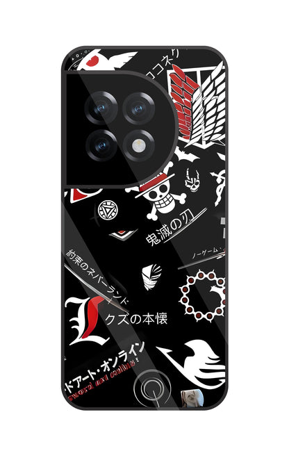 Anime Symbol Glass Case For OnePlus 11R