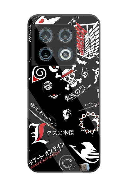 Anime Symbol Glass Case For OnePlus 10 Pro