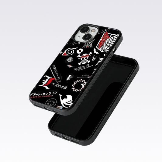 Anime Symbol Glass Case For Oneplus Nord