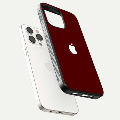 Apple Crimson Core Glass Case for iPhone 15 Pro Max floating mockup with red-gloss effect and metallic Apple design