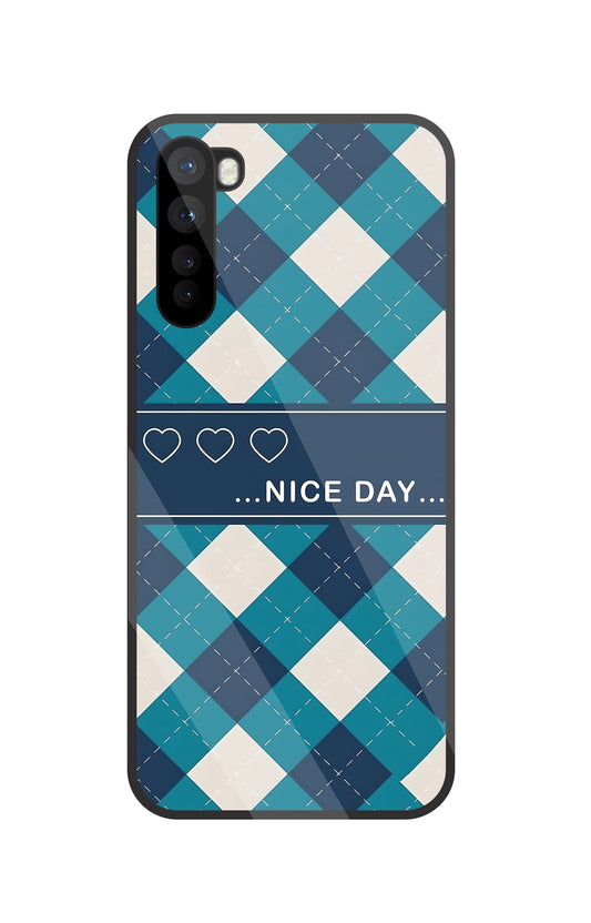 Argyle Sweater Pattern Glass Case For OnePlus Nord
