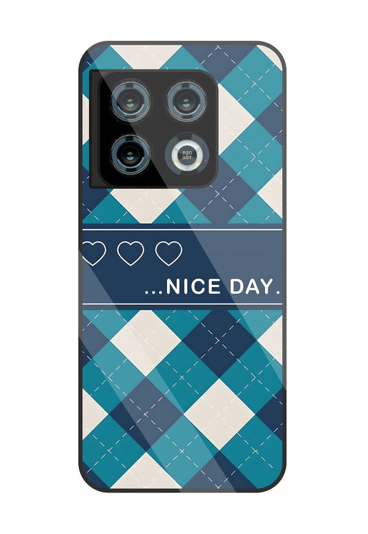 Argyle Sweater Pattern Glass Case For OnePlus 10 Pro