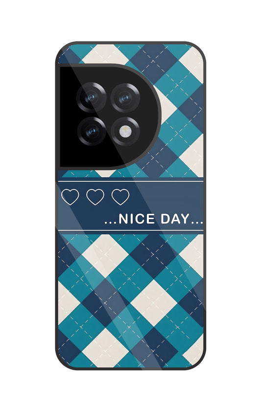 Argyle Sweater Pattern Glass Case For OnePlus 11R