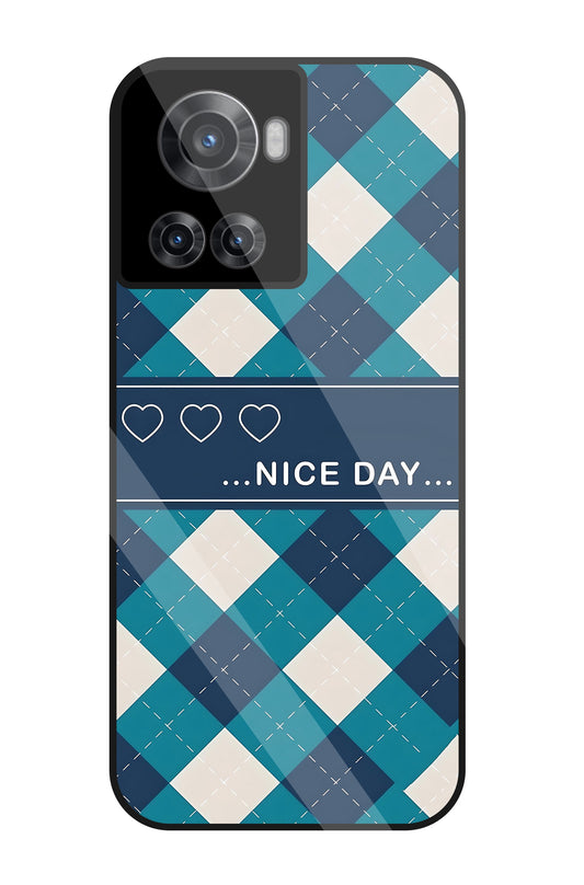 Argyle Sweater Pattern Glass Case For OnePlus 10R