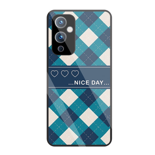 Argyle sweater pattern Glass Case For OnePlus 9