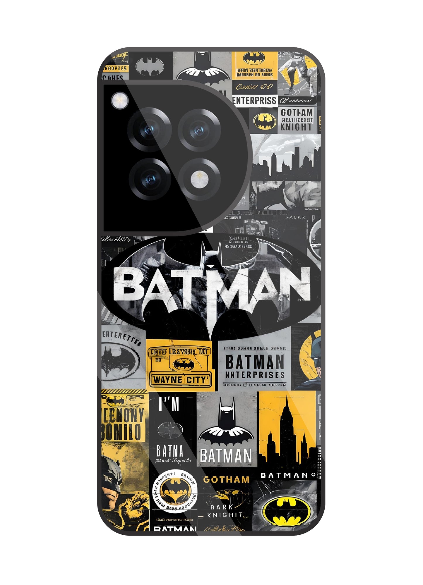 Batman Mashup Glass Case For OnePlus 12R