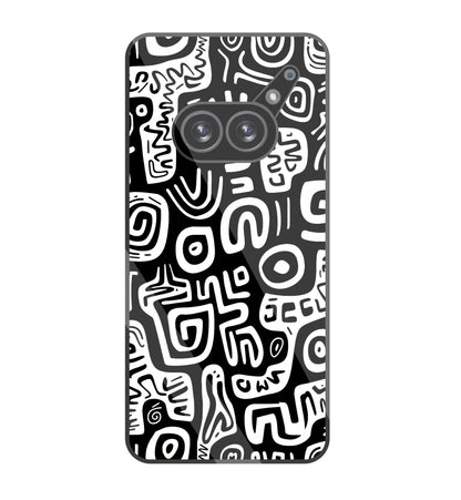 Black And White Doodle Art  Glass Case For Nothing Phone 2A