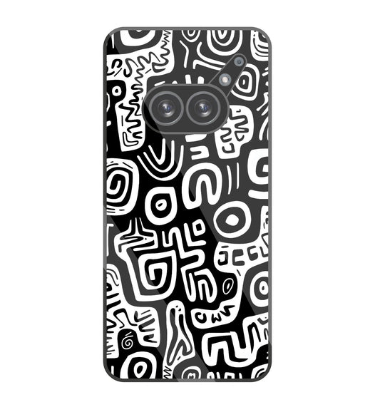 Black And White Doodle Art  Glass Case For Nothing Phone 2A