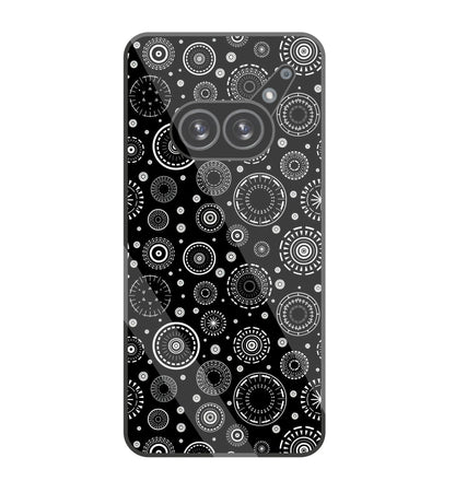 Black Circle Pattern  Glass Case For Nothing Phone 2A