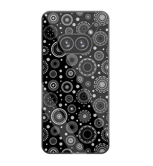 Black Circle Pattern  Glass Case For Nothing Phone 2A