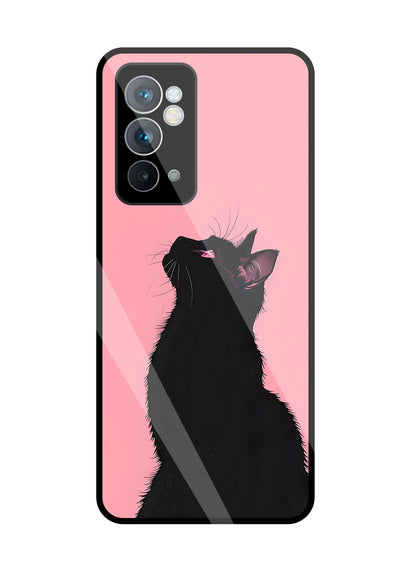 Black Cat Glass Case For OnePlus 9RT