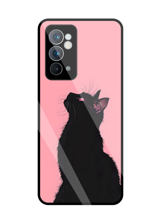 Black Cat Glass Case For OnePlus 9RT