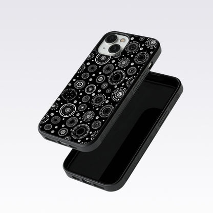 Black Circle Pattern  Glass Case For Nothing Phone 2A
