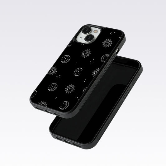 Black Sun With Moon Glass Case For Nothing Phone 1