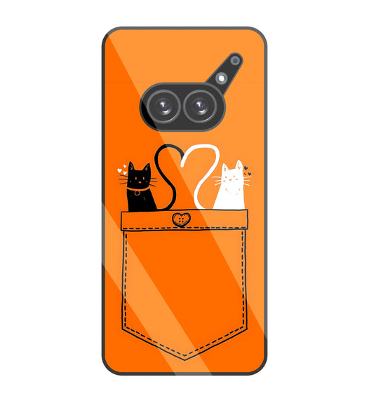 Black & White Cat In Pocket  Glass Case For Nothing Phone 2A